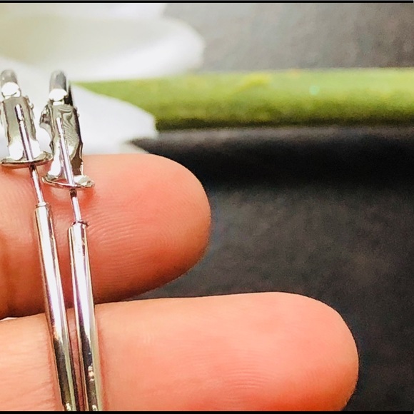 925 Sterling Silver Big Hoop Earrings Diameter 8cm - Picture 5 of 7